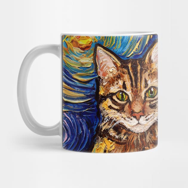 Brown Tabby Night by sagittariusgallery